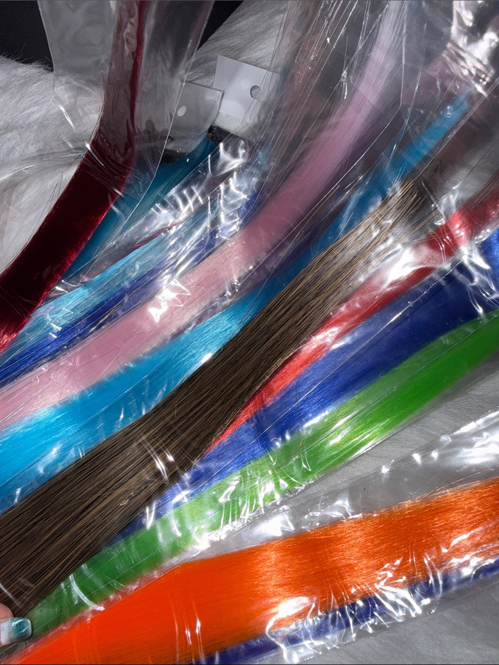 Hair Extension Color Mix - Blue, Pink, Purple